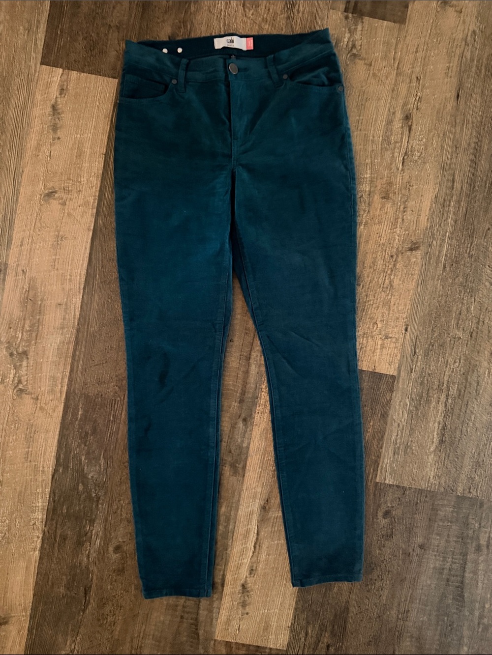 CAbi Teal Skinny Jeans size 4